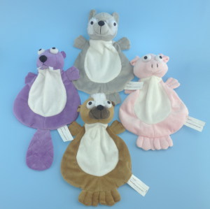 Non-Filled Stuffed Plush Pet Animal Toy 4 Asst with Rattle